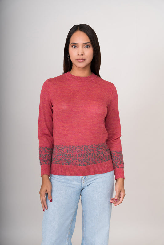 CHOMPA REMATE 128 | ROSA/GRIS CLARO