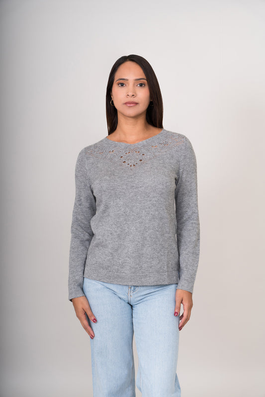 CHOMPA REMATE 124 | GRIS CLARO