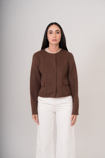 SACO REMATE 116 | ROJO/CAFÉ