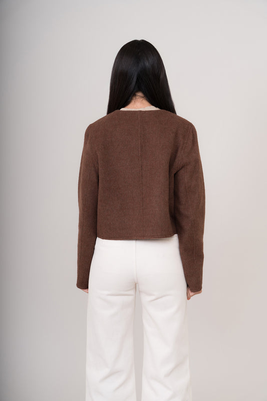 SACO REMATE 116 | ROJO/CAFÉ