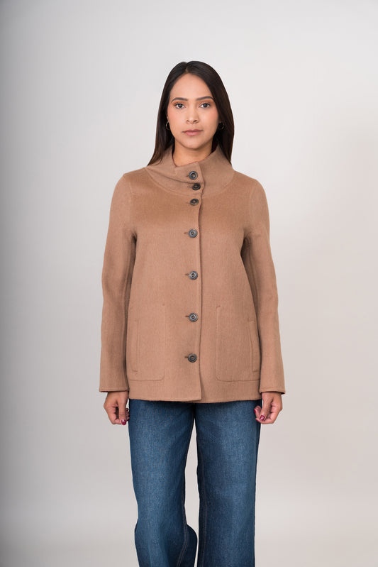 SACO REMATE 103 | CAMEL/VINO
