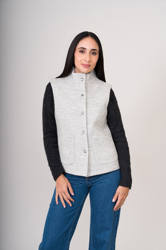 CHALECO REMATE 116 | GRIS PLATA