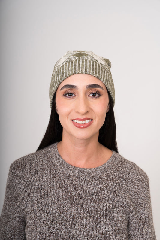 GORRO REMATE 110 | VERDE/ECRU