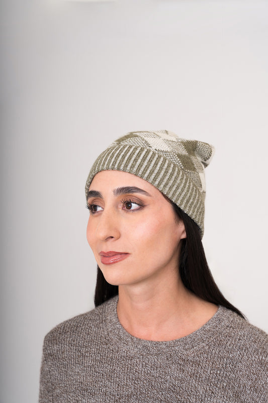 GORRO REMATE 110 | VERDE/ECRU