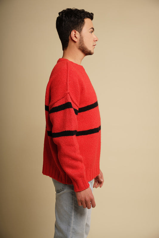 Suéter Remate 11 | Rojo Claro/Negro