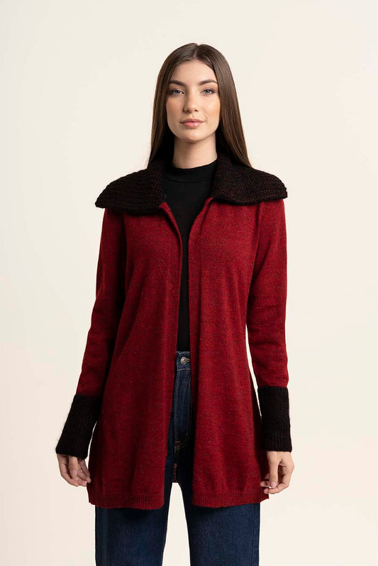 Cardigan Remate 14 | Rojo/Negro